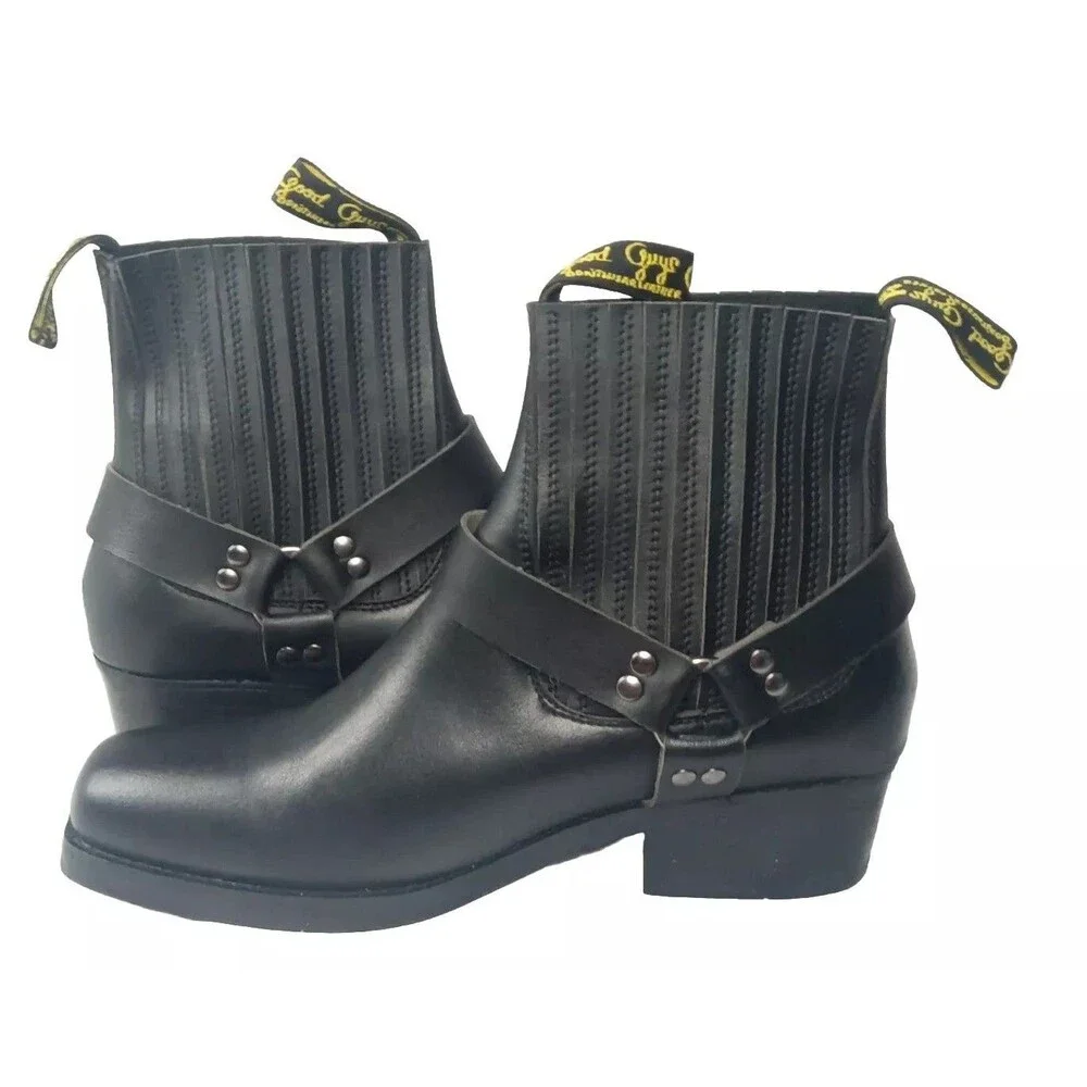 Good Guys DUKE Vegan Leather Cowboy Boots Mens Size 13 US /46 EU Black